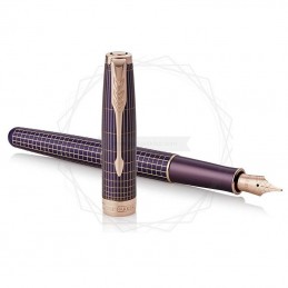 Pióro wieczne Parker Sonnet Chiselled Purple PGT 18K [1931542]