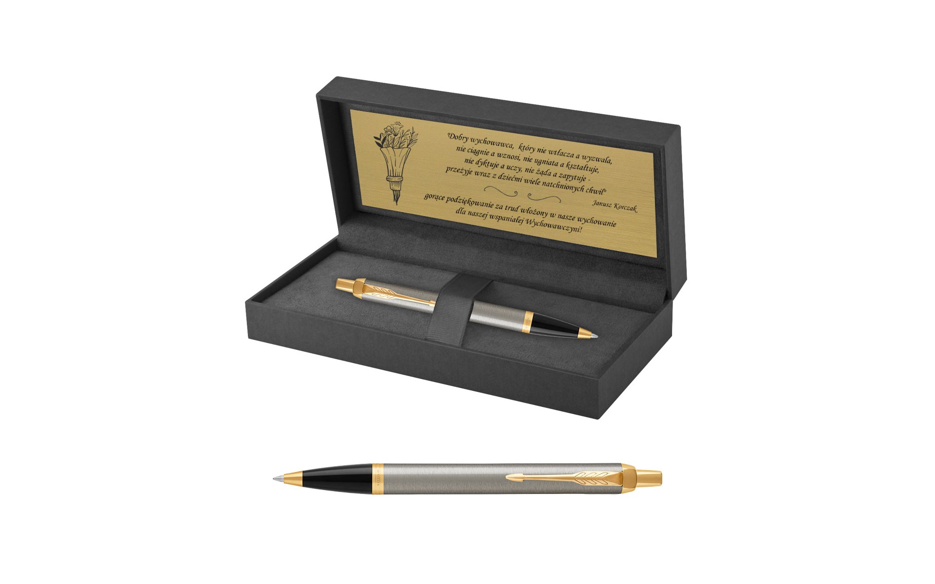 Parker I.M. Brushed Metal GT Giftset BP+RB Luxury ballpoint or