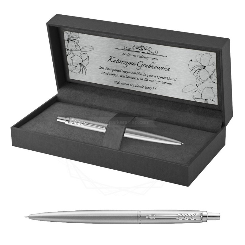 Długopis Parker Jotter XL Monochrome Srebrny w Pudełku z Grawerem [2122756/1]  