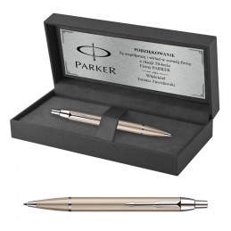 Długopis Parker IM Brushed Metal CT z tabliczką i grawerem [S0856470/4]