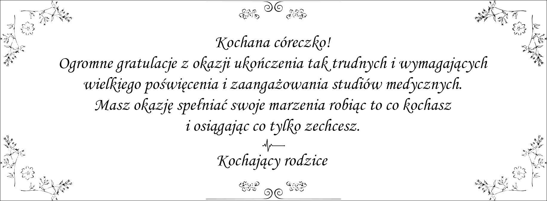 Tabliczka z grawerem - gratulacje z okazji ukończenia studiów