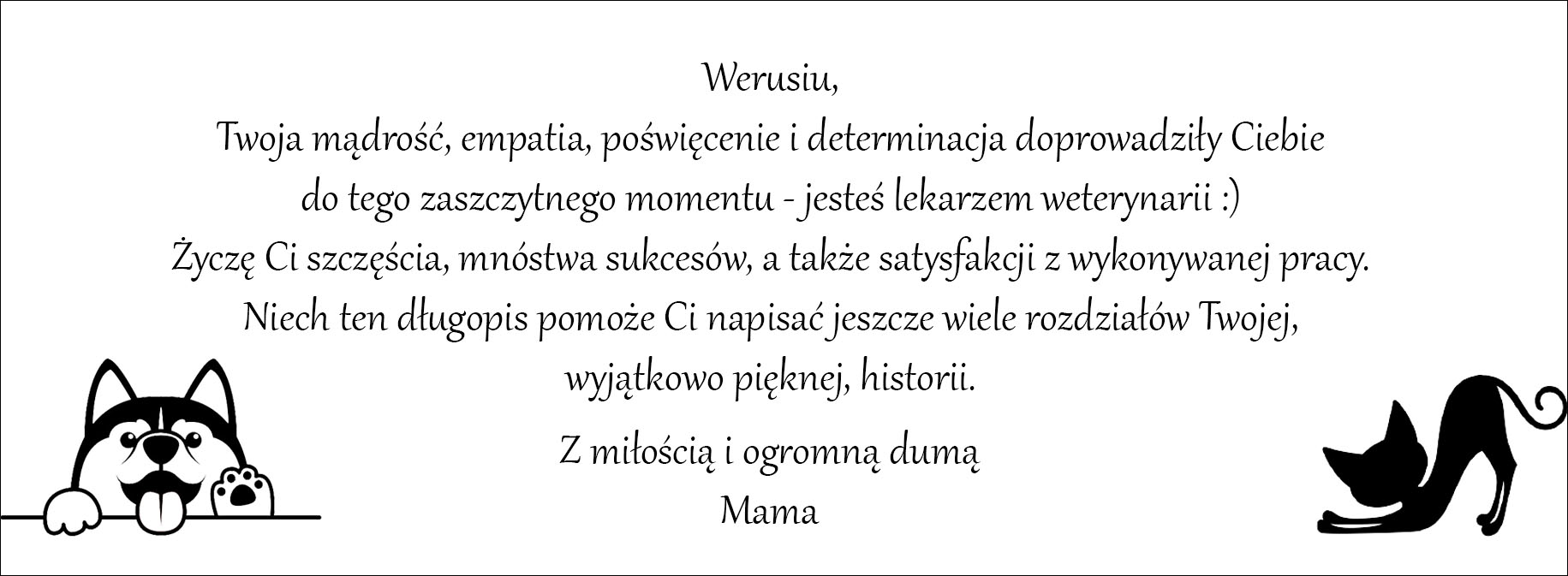 Tabliczka z grawerem - gratulacje z okazji ukończenia studiów