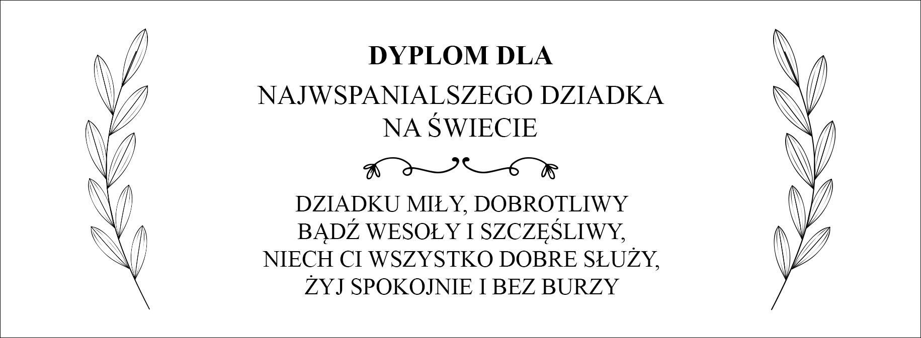 Grawer na złotej tabliczce - życzenia dla dziadka